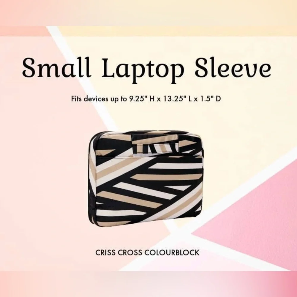 🎒 Thirty-One Laptop Sleeve Criss Cross Colorblock | New